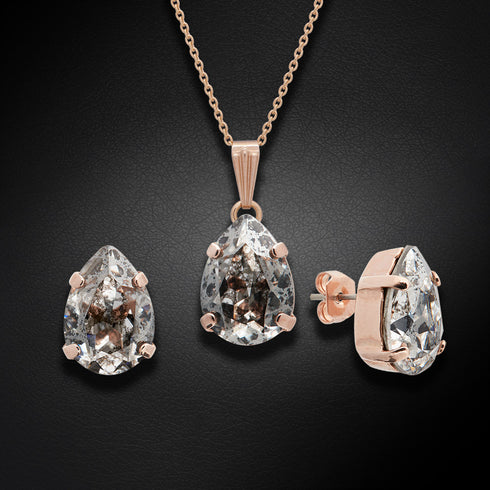 Комплект "Venēra II (Silver Patina)" с кристаллами Swarovski™